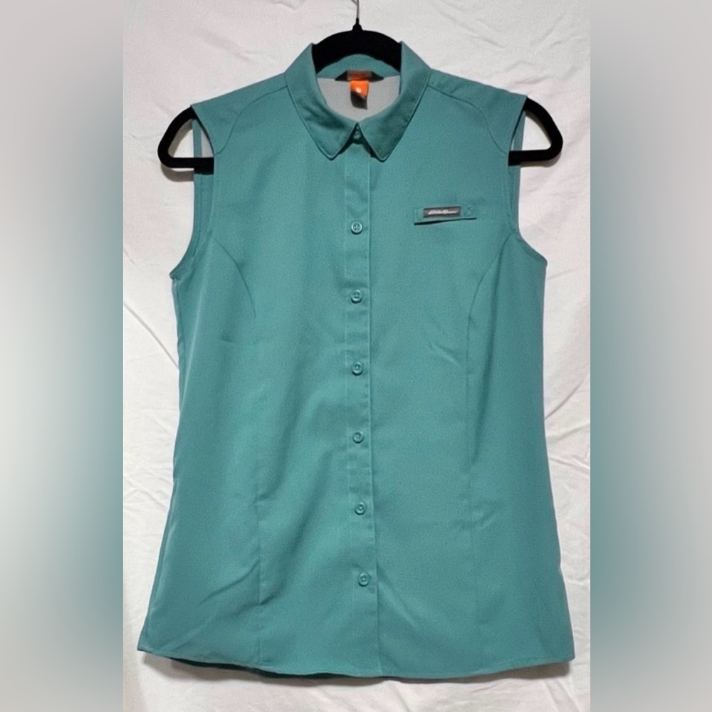 Eddie Bauer Adventurer Pro Field Sleeveless Shirt Activewear SPF Golf Hiking